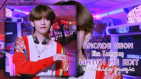 Watch me edit Arcade Neon ft. Kim Taehyung | Ibispaintx Kpop | speed edit
