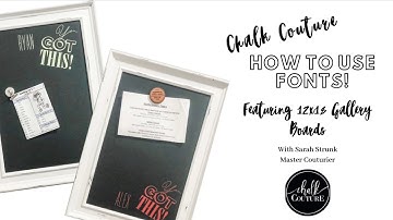 Chalk Couture Fonts! -How to use them easily!