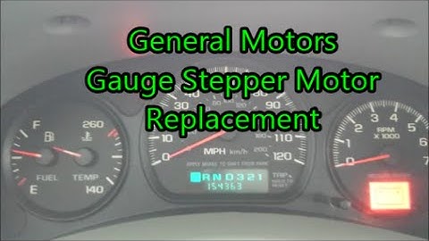 Chevy Impala Gauge Fix (Stepper Motor Replacement)