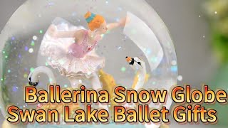 Enchanting Swan Lake Ballerina Snow Globe Music Box - Perfect Gift for Ballet Lovers