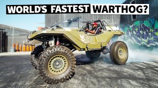 FIRST BURNOUT! Our Real Life 1,000hp Halo Warthog RIPS Tire Slayer Studios!