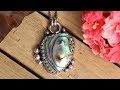 Making a silver and abalone shell necklace