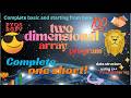 two dimensional array with program complete one short pyqs of rgpv part 4. 4
