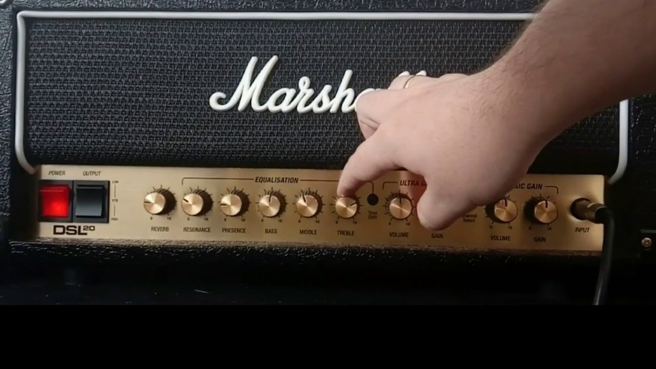 Marshall DSL 20 head (emulated out) - YouTube