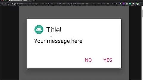 Creating an Alert Dialog (popup box) | #1