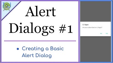 Creating an Alert Dialog (popup box) | #1