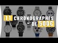 11 montres chronographes  moins de 500 