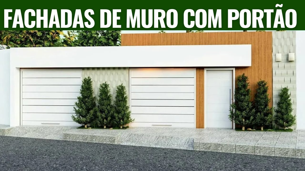 Transformando a fachada da sua casa ideias de muros e portões modernos -  YouTube