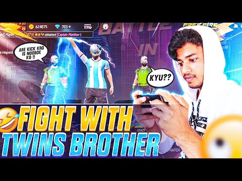 Fight With Twins Brother 🔥 - Garena Freefire Max #selfiegamers #shorts