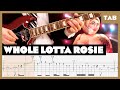 AC DC Whole Lotta Rosie Guitar Tab Lesson Cover Tutorial