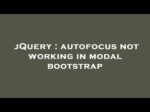jQuery : autofocus