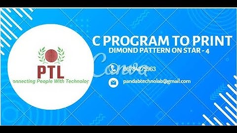 C Program to Print Diamond  Star  Pattern -4