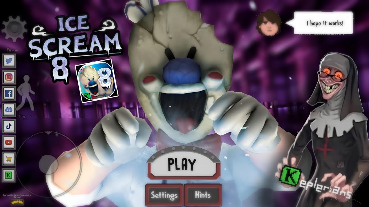 Ice Scream 8 FINAL Official Game😱🔥 • Gameplay,Main Menu & Cutscene🤩 • Ice  Scream 8 Work In Progress🔥 