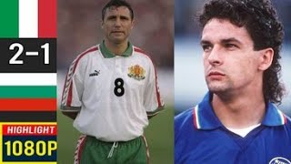 Italy 2 x1 Bulgaria (Roberto Baggio, Stoichkov)  ●1994 World Cup Extended Goals & Highlights HD 1080 by UEFA Euro Match 3 11,011 views 1 year ago 8 minutes, 53 seconds