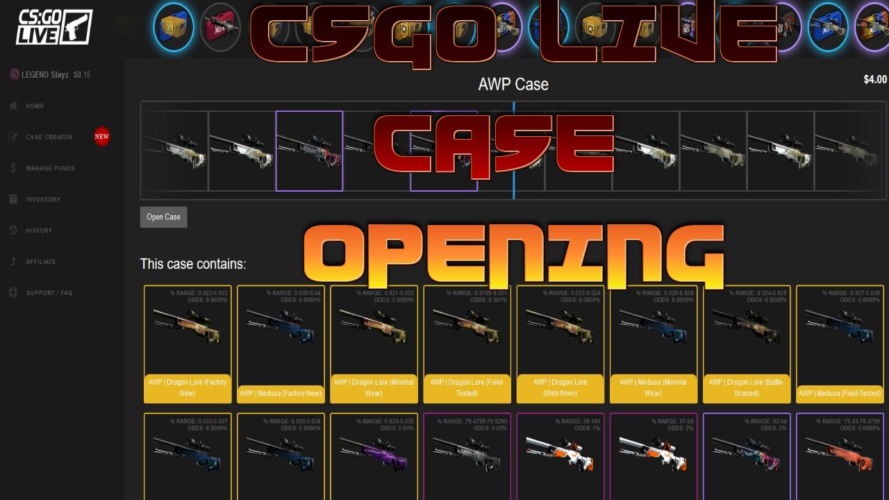 CASE OPENING ON CSGO LIVE! YouTube