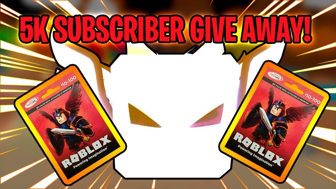 5k Subscriber Give Away Roblox Gift Cards Secret Pet