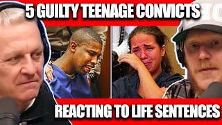 5 GUILTY TEENAGE Convicts Reacting To LIFE SENTENCES | OFFICE BLOKES REACT!!