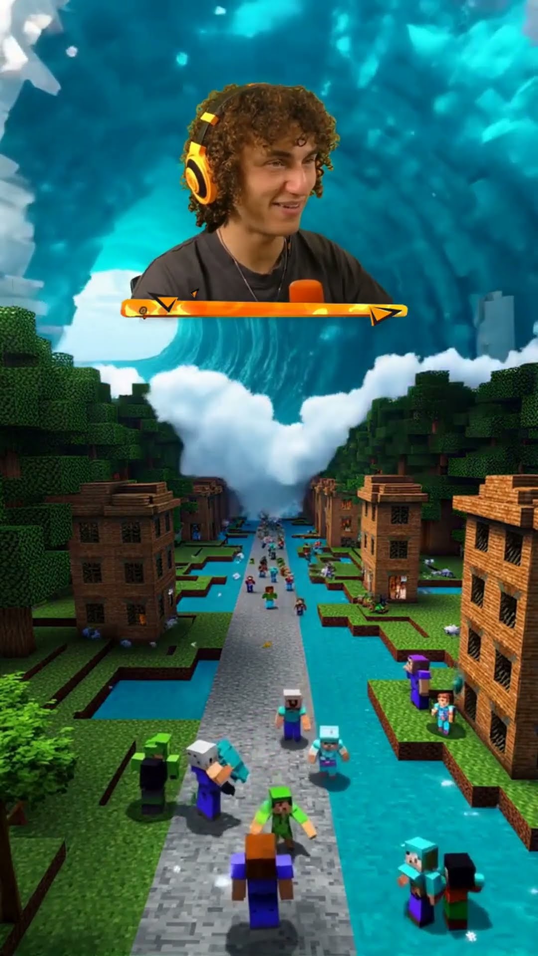 TSUNAMI Wave vs Minecraft Village!