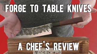 Forge to Table Bunka chef knife with a 7” blade