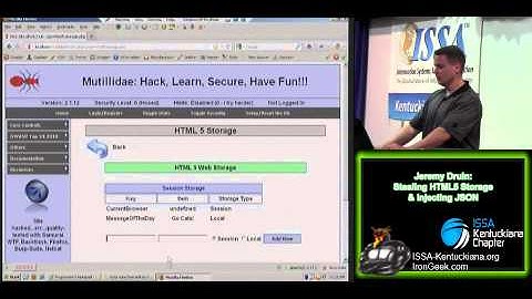 Jeremy Druin Stealing HTML5 Storage & Injecting JSON