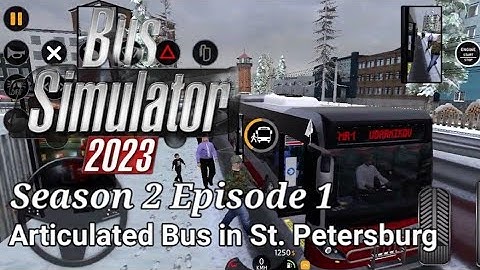 Bus Simulator 2023 - S2E1| Driving Articulated Bus in St. Petersburg| iOS Gaming