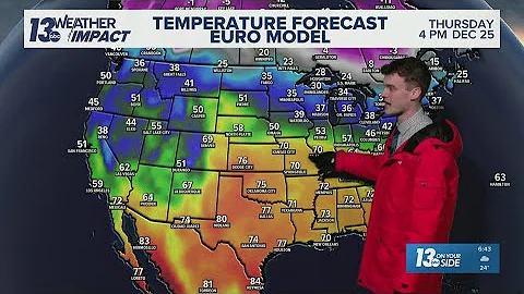 13 ON YOUR SIDE Forecast: Mild Christmas week