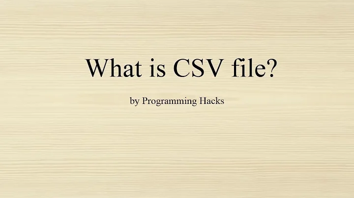 What is CSV file?