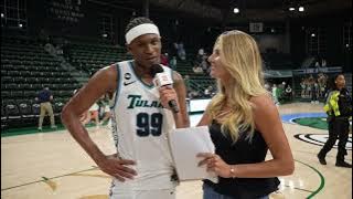 Post game interview with player of the game, Curtis Williams Jr, after Tulane’s win over Samford