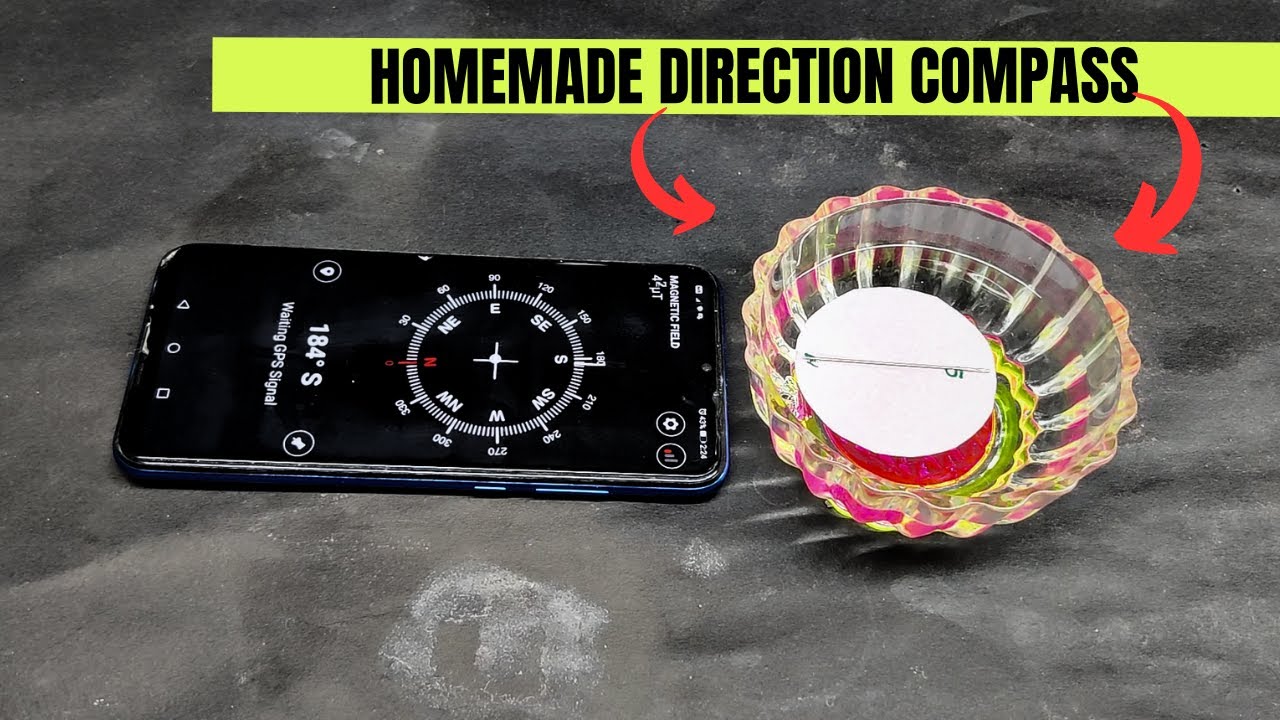 How To Make A Magnetic Compass At Home compass science YouTube
