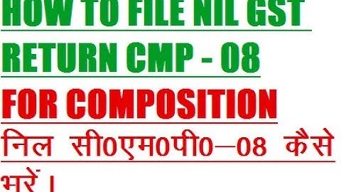 HOW TO FILE NIL CMP 08 FORM/ADV SATYA N DIXIT