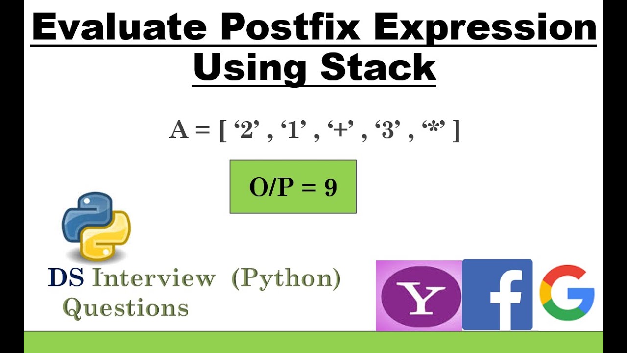 Evaluate Postfix Expression Using Stack YouTube