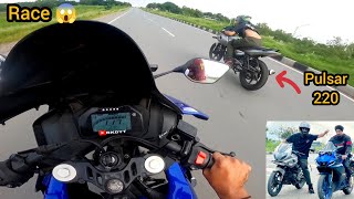 Pulsar 220 vs Yamaha R15 Drag Race 🏁 😍 Long Race 😱 Ye Nahi Socha Tha