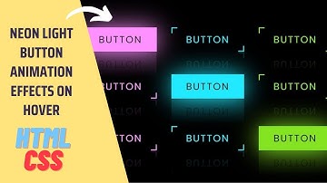 Neon Light Button Animation Effects On Hover | HTML & CSS