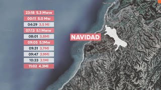 Enjambre sísmico en la comuna de Navidad: Temblores podrían continuar por siete días