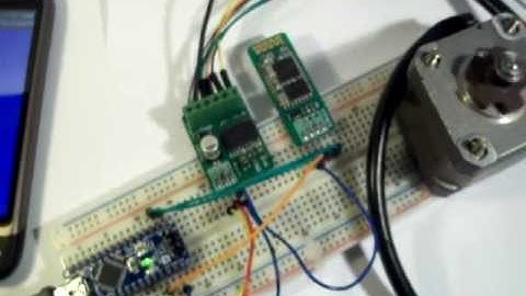 I2C Stepper Motor Controller & KiBlue Bluetooth Module