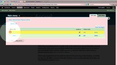 26. How to work with the menu "list links" page (a Drupal how-to)