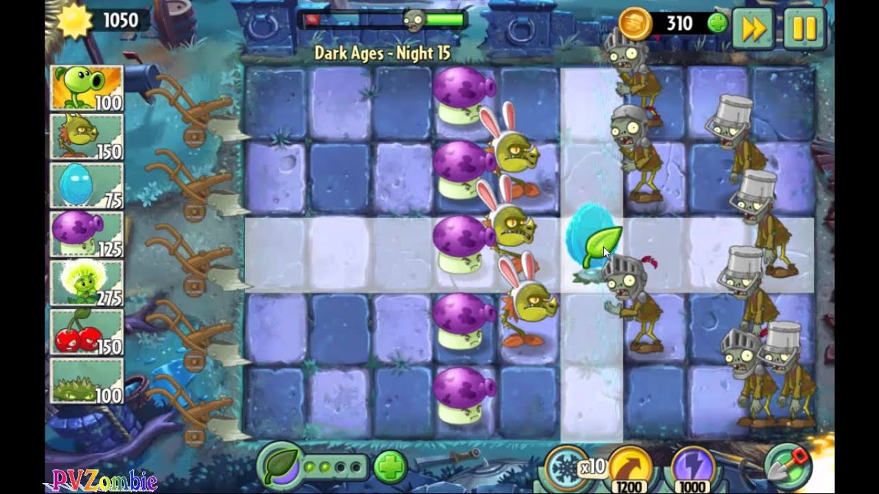 Plants Vs Zombies 2 Dark Ages Day 15 Youtube