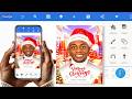 How to Design a Christmas Poster in PixelLab | Season's Greetings Flyer Tutorial