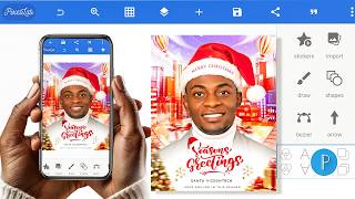 PixelLab में क्रिसमस पोस्टर कैसे डिज़ाइन करें | सीज़न ग्रीटिंग्स फ़्लायर ट्यूटोरियल screenshot 3