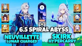 C0 Neuvillette Lunar Charged & C0 Skirk Hypercarry | NEW Spiral Abyss 6.5 | Genshin Impact