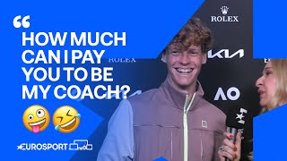 Nick Kyrgios asks Jannik Sinner tips on how to win a Grand Slam 🤣❤️ | Australian Open 2024 🇦🇺