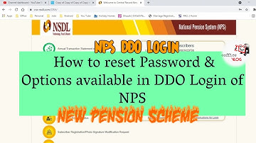 DDO Login NPS || New Pension Scheme DDO Login || DDO की ID से NPS Login करें
