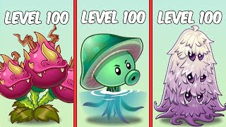 PvZ 2 Challenge - All Plants level 100 Vs 5 Super Carnie Imp Zombie Level 35 - Who will win?