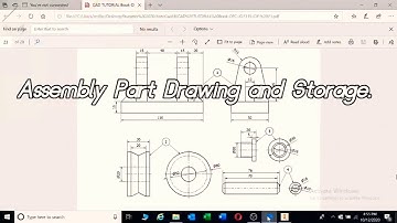 Mechanical Assembly Drawing of Parts in Inventor. Part 1 of 3.