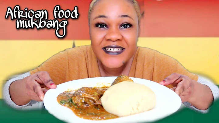 banku with okro soup mukbang |Ghanaian food you must try | African Ghanaian food mukbang🇬🇭