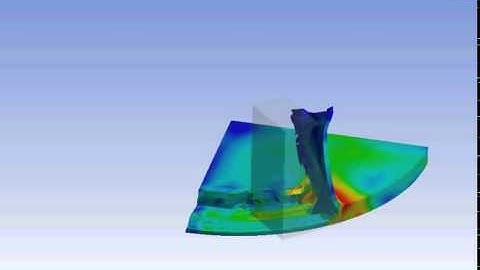 Ansys Workbench explicit dynamics cutting of AlSi 1045 circular direction example 4
