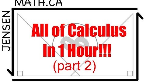 ALL of Grade 12 CALCULUS in 1 HOUR!!! (part 2)