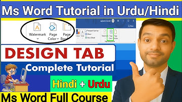 MS Word Design Tab | Page Color, Borders, Watermark Full Guide | Microsoft Word Tutorial 