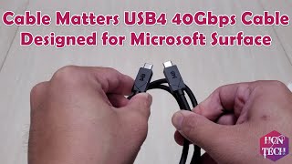 CABLE MATTERS USB4 40Gbps Cable 3.3ft  Designed for Surface  Unboxing