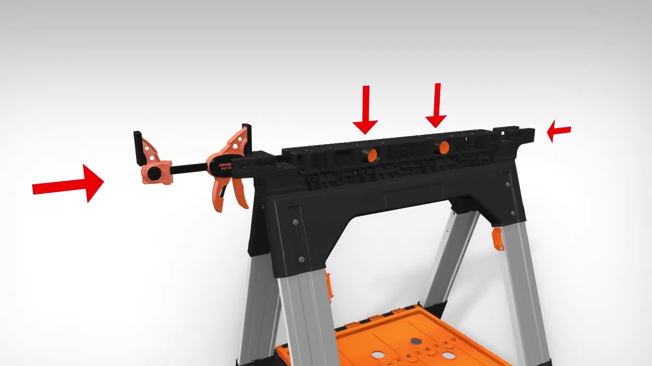 Pony 2-Piece Clamping Sawhorses - Pony Jorgensen